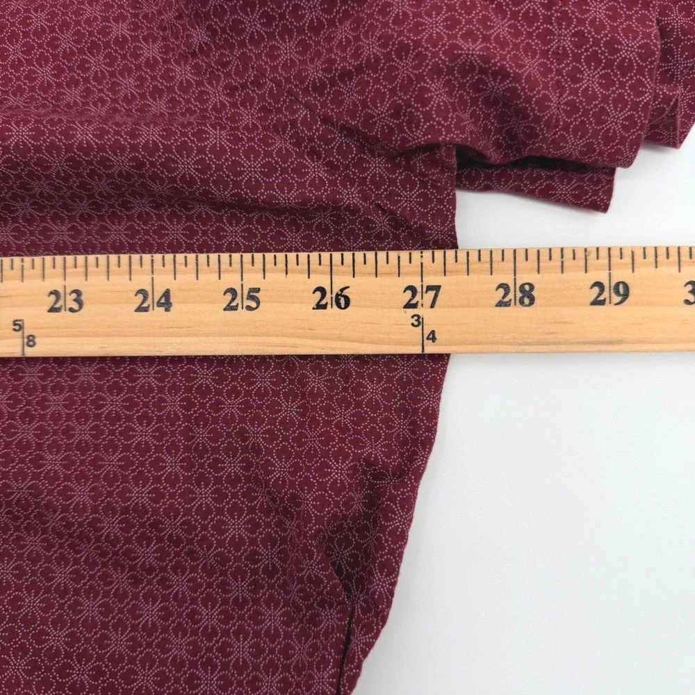 Banana Republic BShirt Mens XXL Burgundy Floral Slim Fit Organic Cotton SS